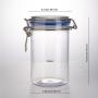 750ml 3pcs high quality top food grade clear baby candy plastic PET cookie jar with lid for food container packaging